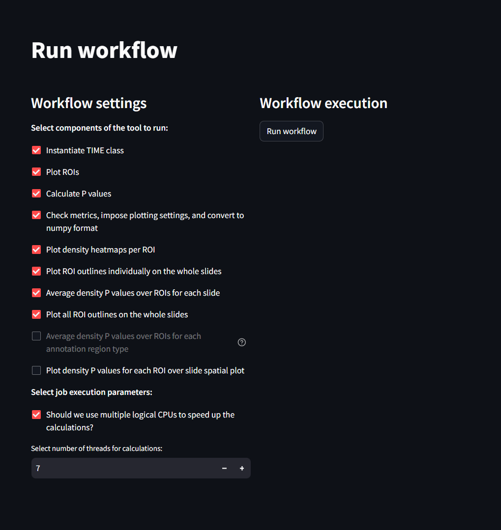 'SIT Run Workflow Page